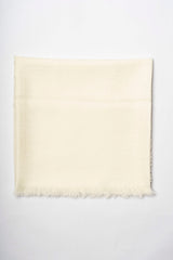 ROMANZO H WHITE  WOOL SILK-BLEND SCARF
