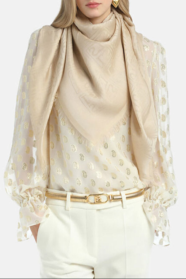 ROMANZOX C WOOL-SILK BLEND SCARF