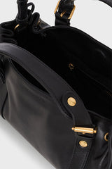 12H BLACK MINI LEATHER HANDBAG