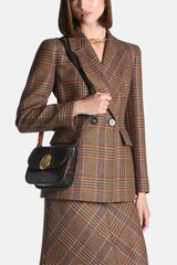 SAGARI TARTAN CHECKED WOOL BLAZER