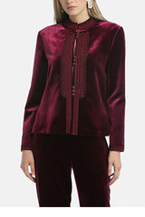SAIA PURPLE ELEGANT VELVET JACKET