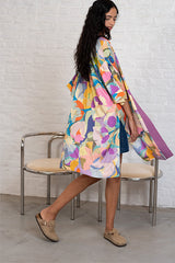 SAVANA PURPLE PRINTED KIMONO