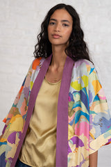 SAVANA PURPLE PRINTED KIMONO