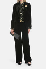SCAFFALE BLACK ELEGANT VELVET JACKET
