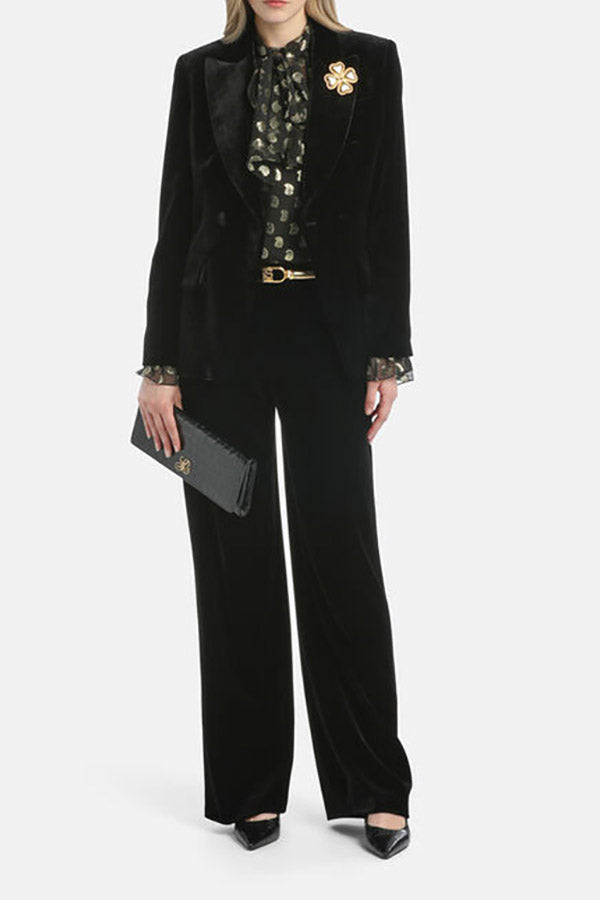 SCAFFALE BLACK ELEGANT VELVET JACKET