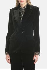 SCAFFALE BLACK ELEGANT VELVET JACKET