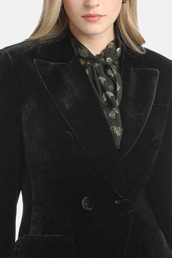 SCAFFALE BLACK ELEGANT VELVET JACKET