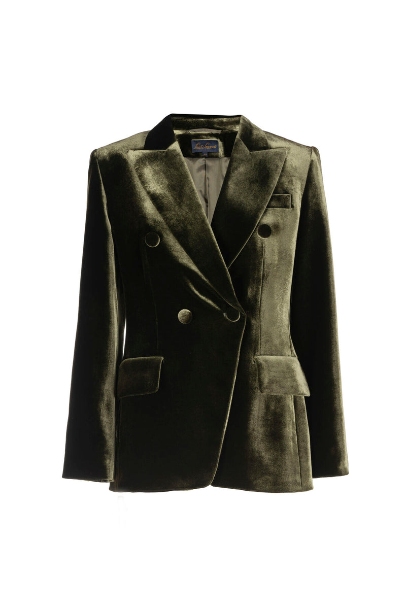SCAFFALE GREEN ELEGANT VELVET JACKET