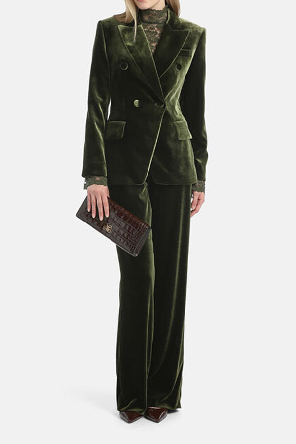 SCAFFALE GREEN ELEGANT VELVET JACKET