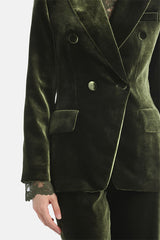 SCAFFALE GREEN ELEGANT VELVET JACKET