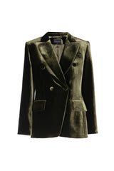 SCAFFALE GREEN ELEGANT VELVET JACKET