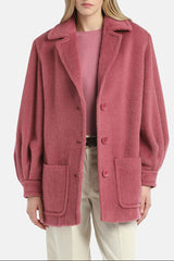 SCALTREZZA RED  WOOL ALPACA PEACOAT