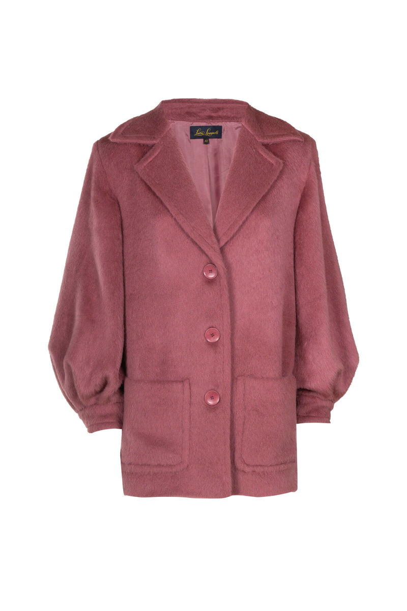 SCALTREZZA RED  WOOL ALPACA PEACOAT
