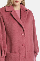 SCALTREZZA RED  WOOL ALPACA PEACOAT