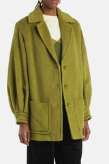 SCALTREZZA GREEN  WOOL ALPACA PEACOAT