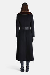 SCOLPITO FUR EFFECT LAPELS COAT