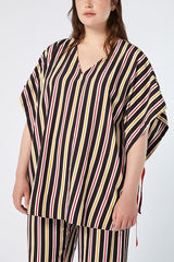 SCRIVIA STRIPED LINEN COTTON TUNIC