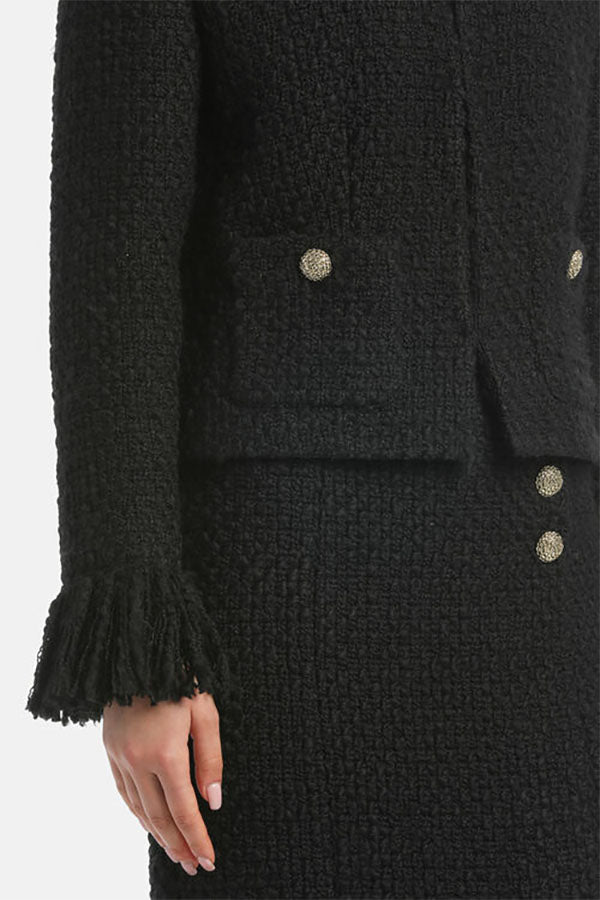 SEGUITO CROPPED FRINGES JACKET