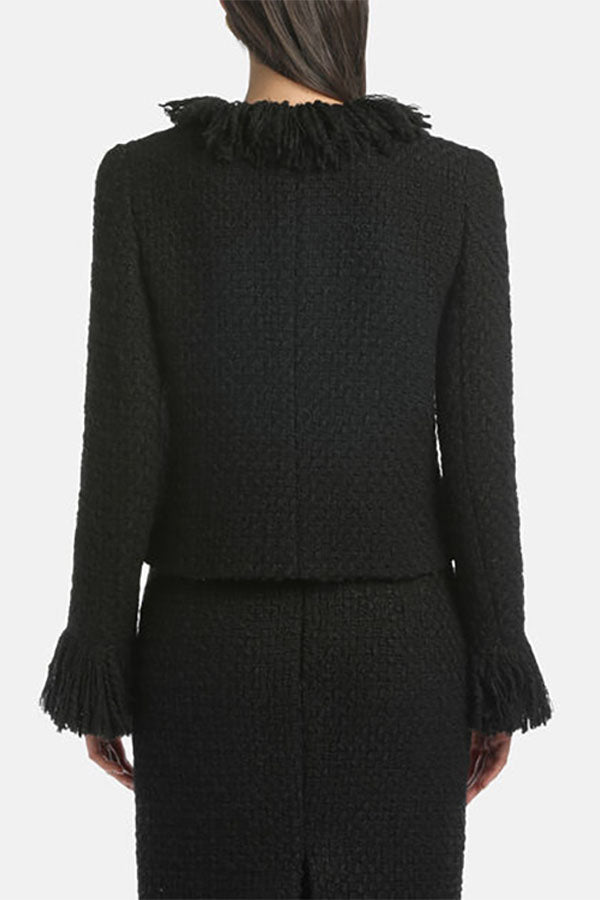 SEGUITO CROPPED FRINGES JACKET