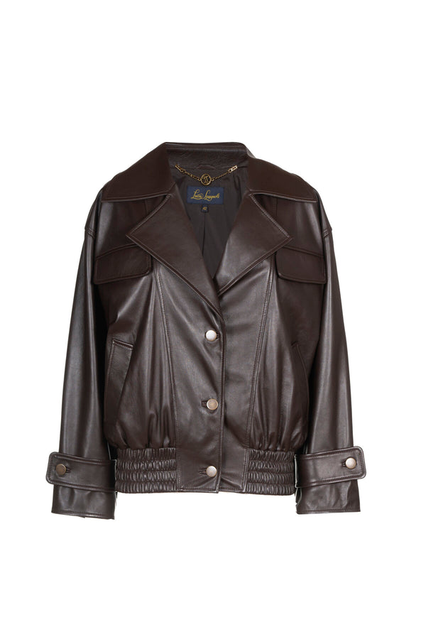 SELENIO LEATHER AVIATOR JACKET
