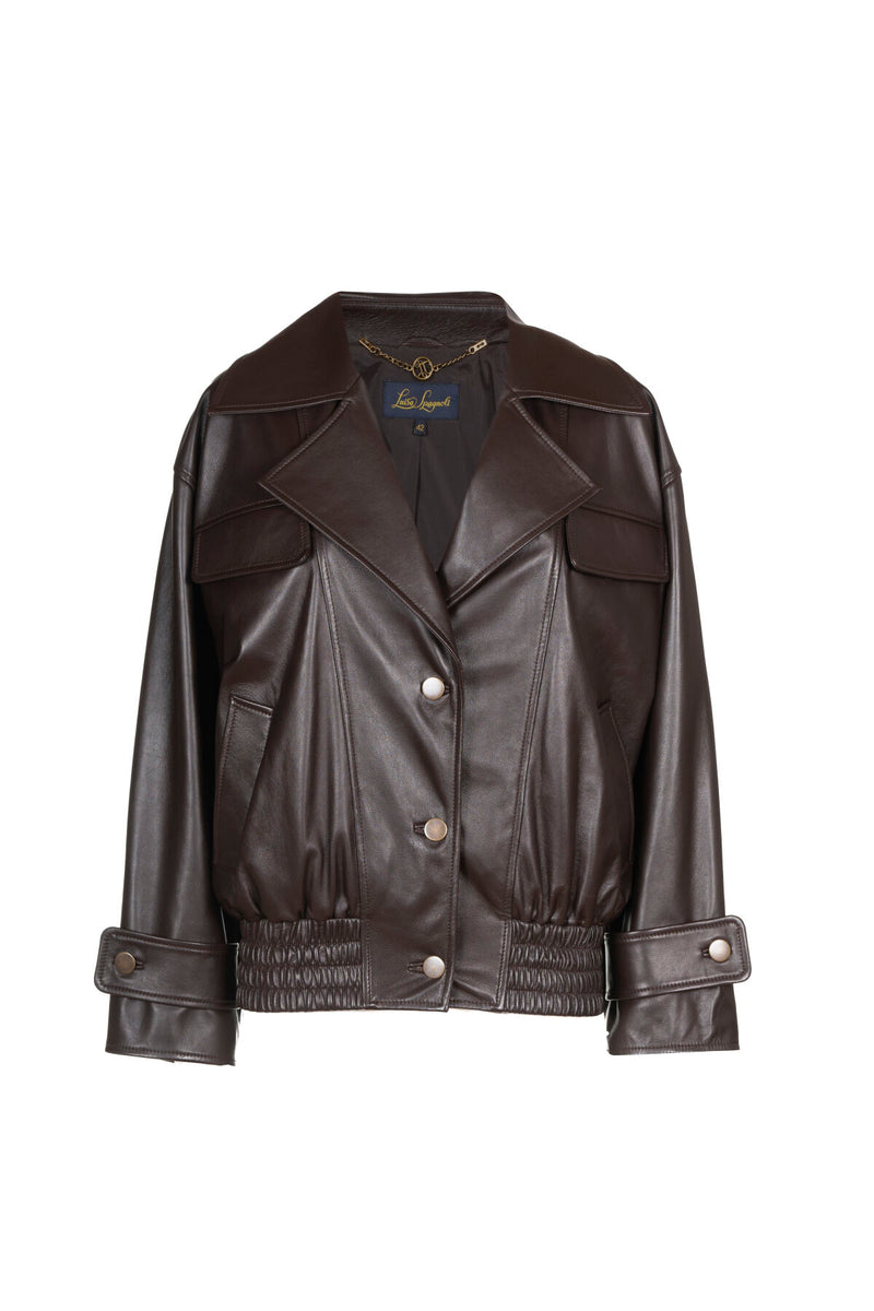 SELENIO LEATHER AVIATOR JACKET