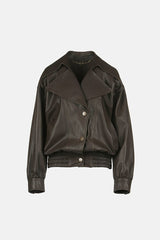 SELENIO LEATHER AVIATOR JACKET