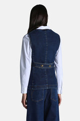 SELETTIVO COTTON DENIM VEST