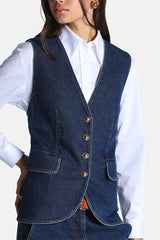SELETTIVO COTTON DENIM VEST