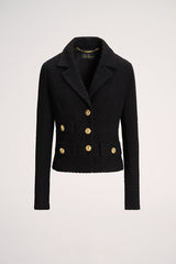 SELEZIONE LS BUTTON BLACK WOVEN JACKET