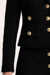 SELEZIONE LS BUTTON BLACK WOVEN JACKET