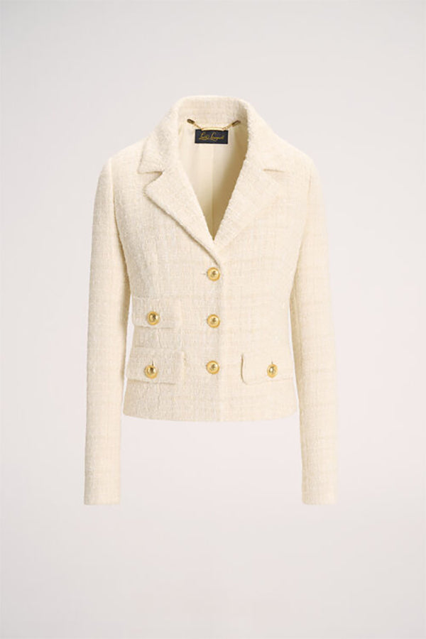 SELEZIONE LS BUTTON CREAM WOVEN JACKET