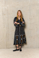 GWEN EMBROIDERED MIDAXI SKIRT