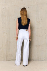 EVY WHITE FLARE TROUSERS