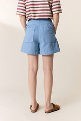QITU PLAIN BLUE SHORT