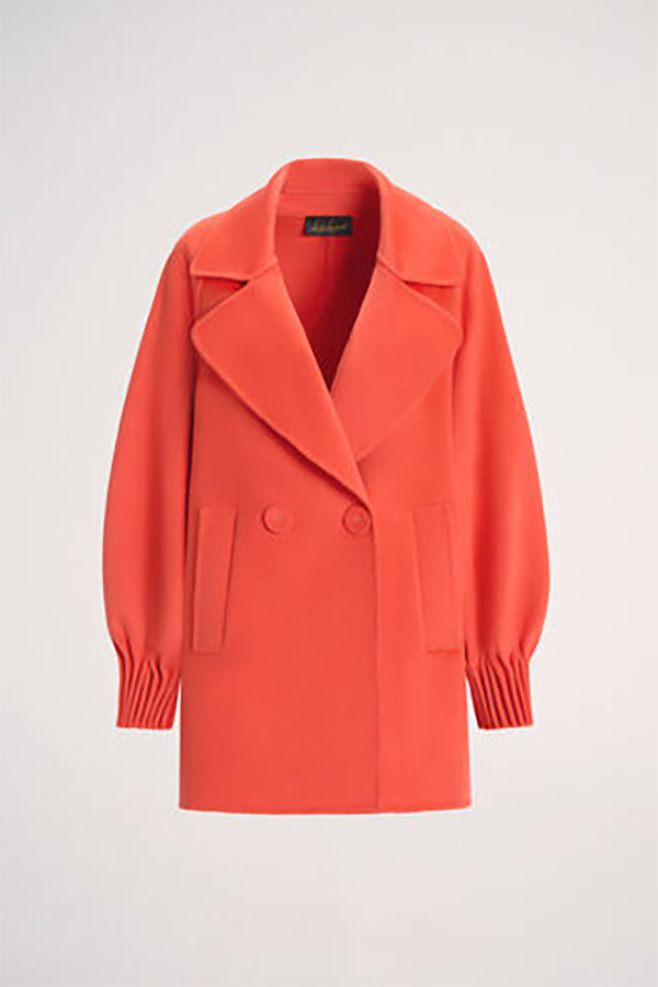 SILLABE ORANGE PEA COAT