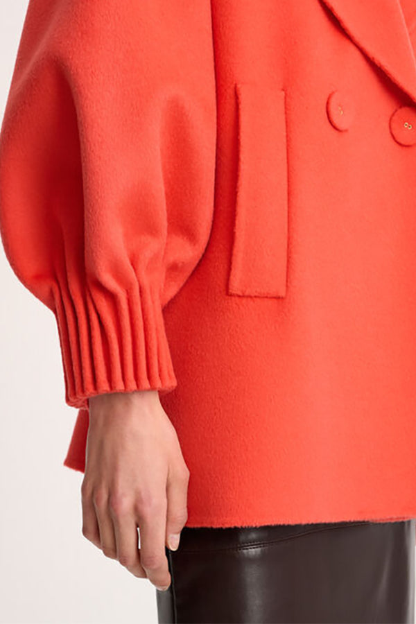 SILLABE ORANGE PEA COAT