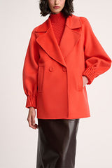 SILLABE ORANGE PEA COAT