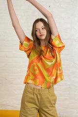 SOKO ORANGE PRINTED TUNIC