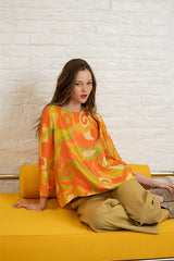 SOKO ORANGE PRINTED TUNIC