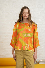 SOKO ORANGE PRINTED TUNIC