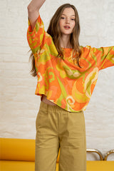 SOKO ORANGE PRINTED TUNIC