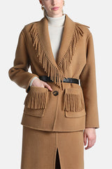 SOLERO FRINGED WOOL JACKET