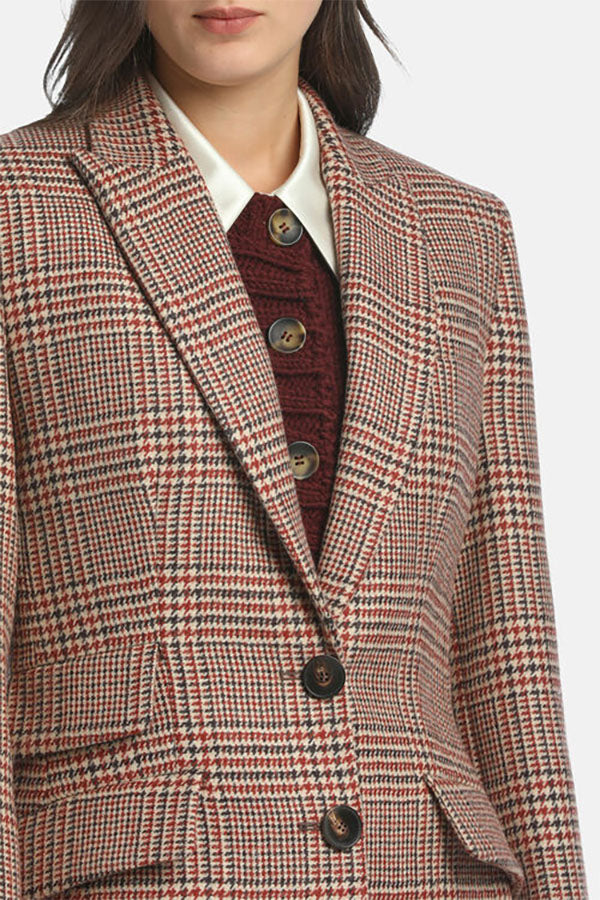 SPECCHIERA HOUNDSTOOTH BLAZER