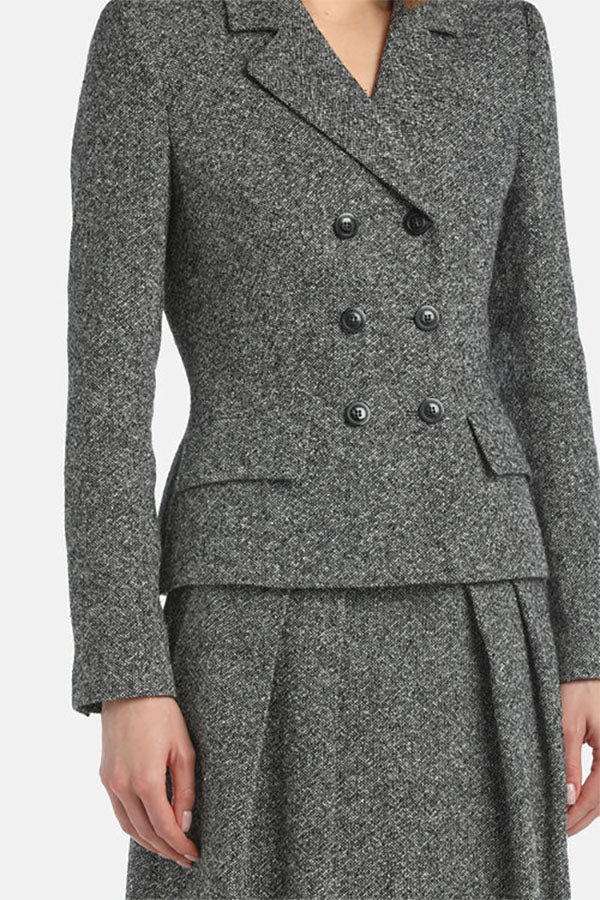 STENCIL MÉLANGE DOUBLE-BREASTED JACKET