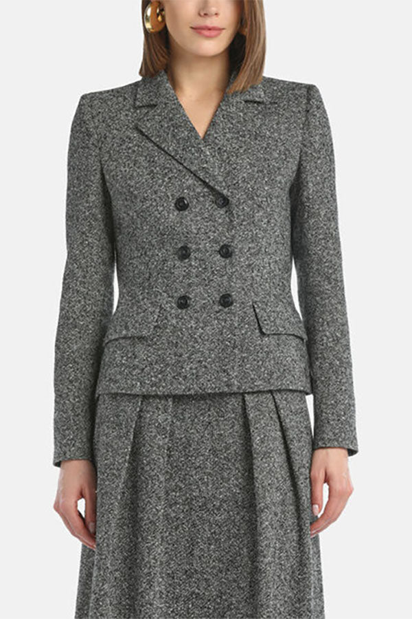 STENCIL MÉLANGE DOUBLE-BREASTED JACKET