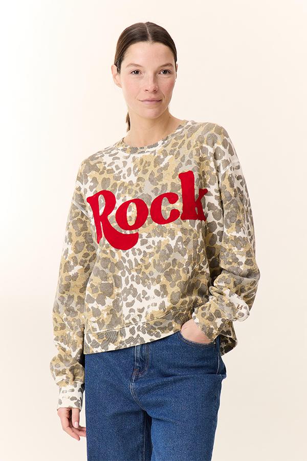 SORTIE ROCK FADED ANIMAL PRINT SWEATSHIRT