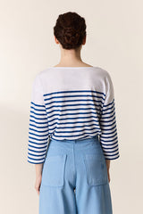 THILLA FLOWER BLUE STRIPED T-SHIRT