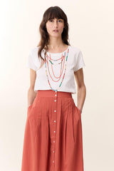 TORO NECKLACE PRINT WHITE T-SHIRT