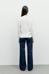 BARA WHITE THICK COTTON T-SHIRT