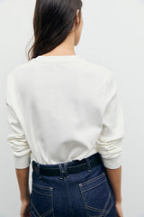 BARA WHITE THICK COTTON T-SHIRT